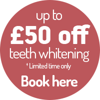up to £50 off teeth whitening, for a limited time only - book here