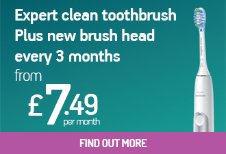 Expert clean toothbrush Plus new brush head every 3 months