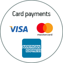 Card payments - Visa, Mastercard and American Express